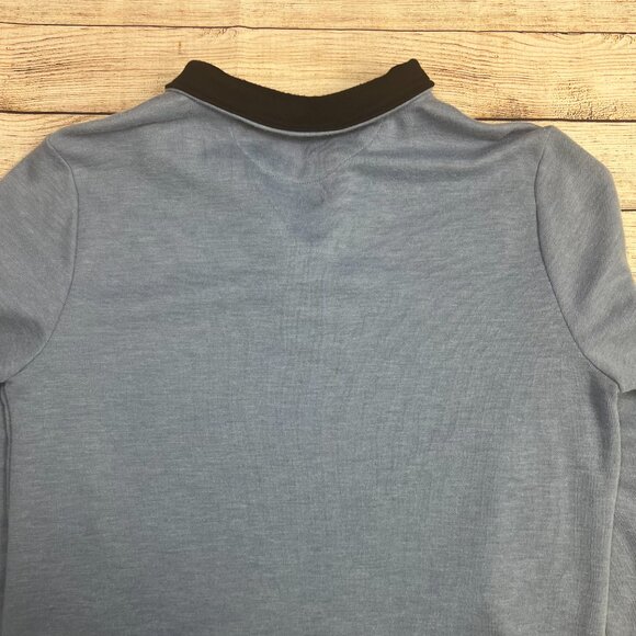 Banana Republic Blue Quarter Zip Pullover Sweater Size Large Men's Casual - Picture 2 of 11